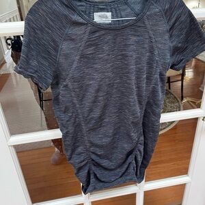 Athleta Charcoal Heather Short Sleeve Top